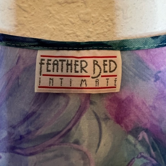Vintage Feather Bed Intimates Slip Dress and Kimono Floral Pajama Small - Picture 2 of 6
